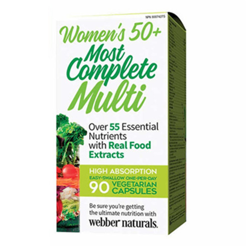 Webber Naturals Women’s 50+Most Complete Multi 90 vegetarian capsules
