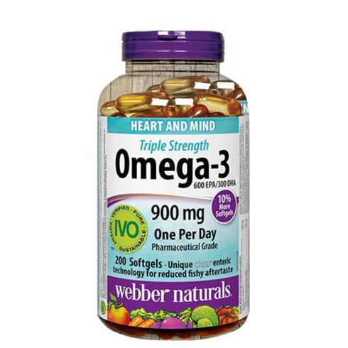 Webber Naturals Triple Strength Omega-3 900mg 200 softgels